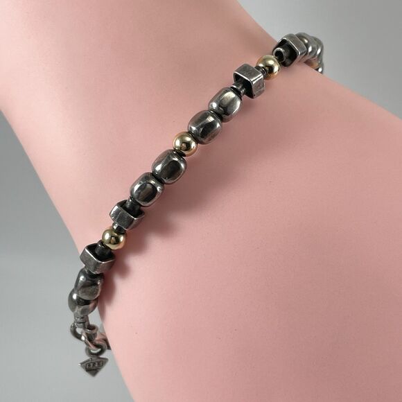 Beautiful Silpada Sterling 925 Silver and 14k Gold Filled Geometric Bracelet - Picture 3 of 7